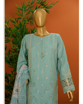 3-PC Unstitched Digital Print Embroidered Muse By Hztextiles | SSE - 103